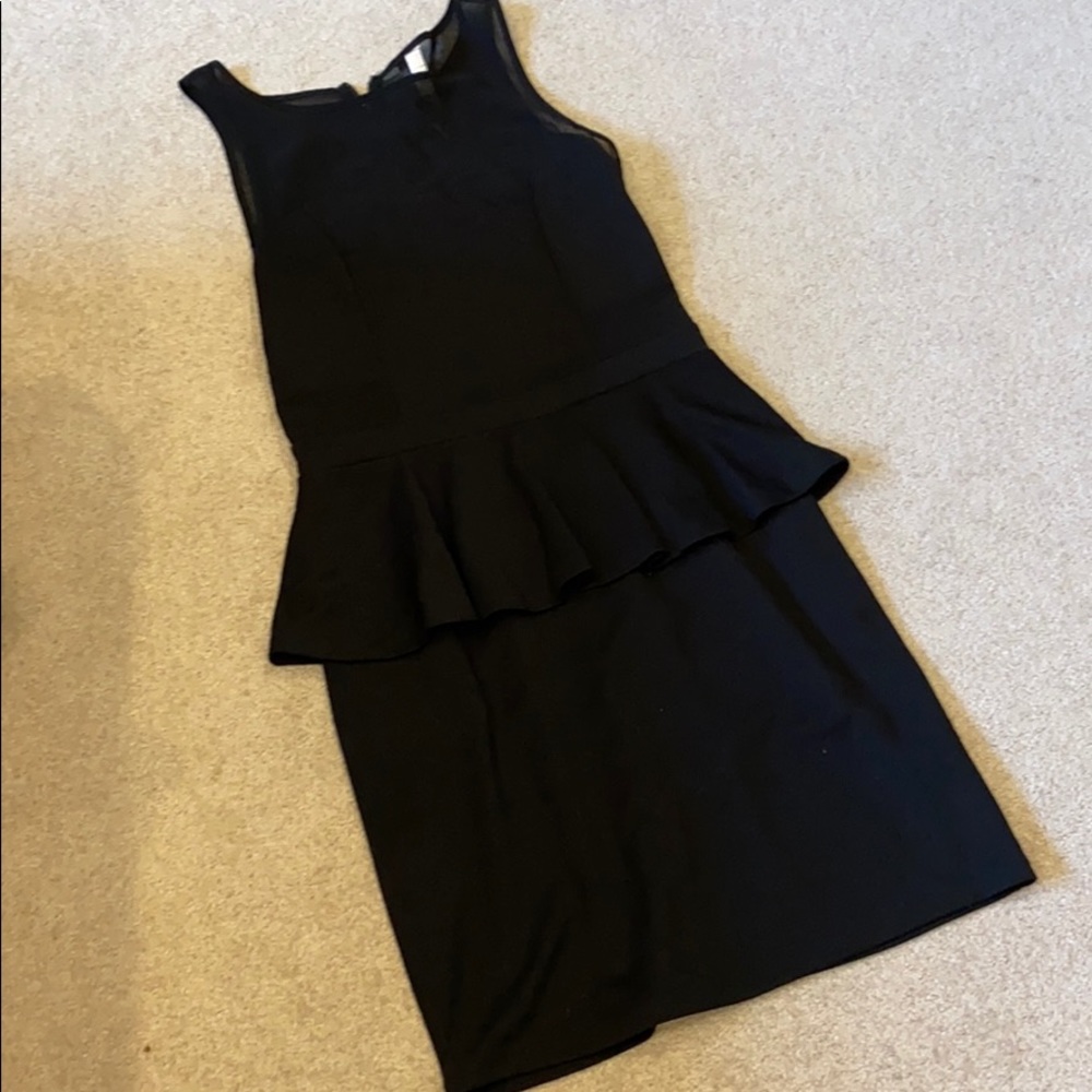 Women’s black peplum dress